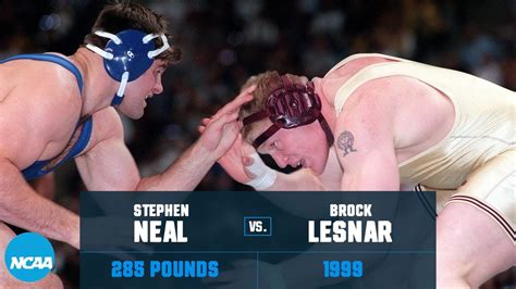 brock lesnar college wrestling|Brock Lesnar vs. Stephen Neal: 1999 NCAA title match (285 lbs.)